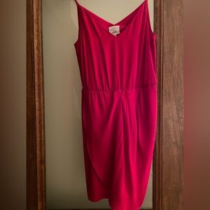 Faux wrap dress 100% silk Amanda Uprichard PRISTINE condition in red size S